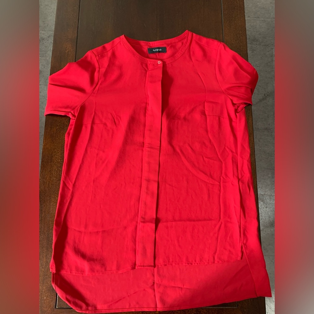 Autograph Vibrant Red Short Sleeve Tunic Top